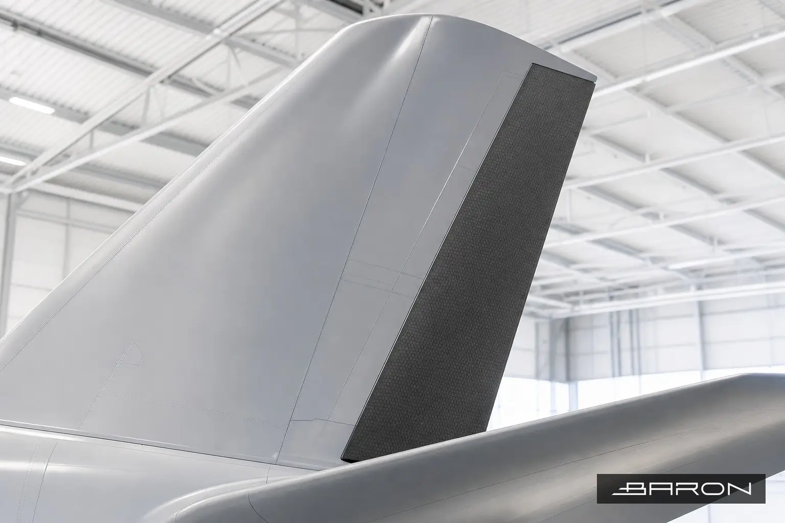 Aircraft composite honeycomb control surface inspected for water ingress with thermography