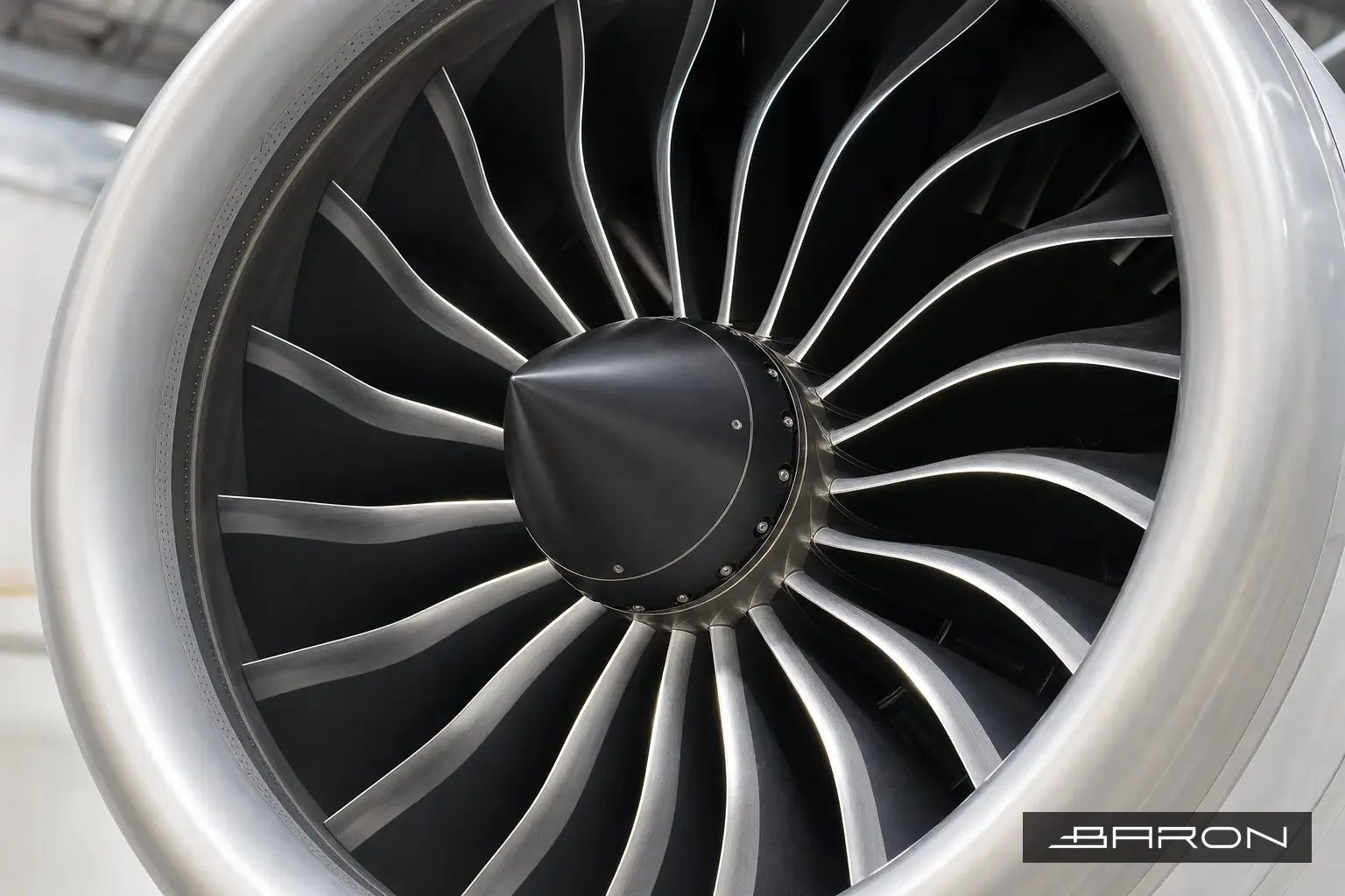 Commercial jet engine fan blades inspected by fluorescent penetrant inspection after blend repair