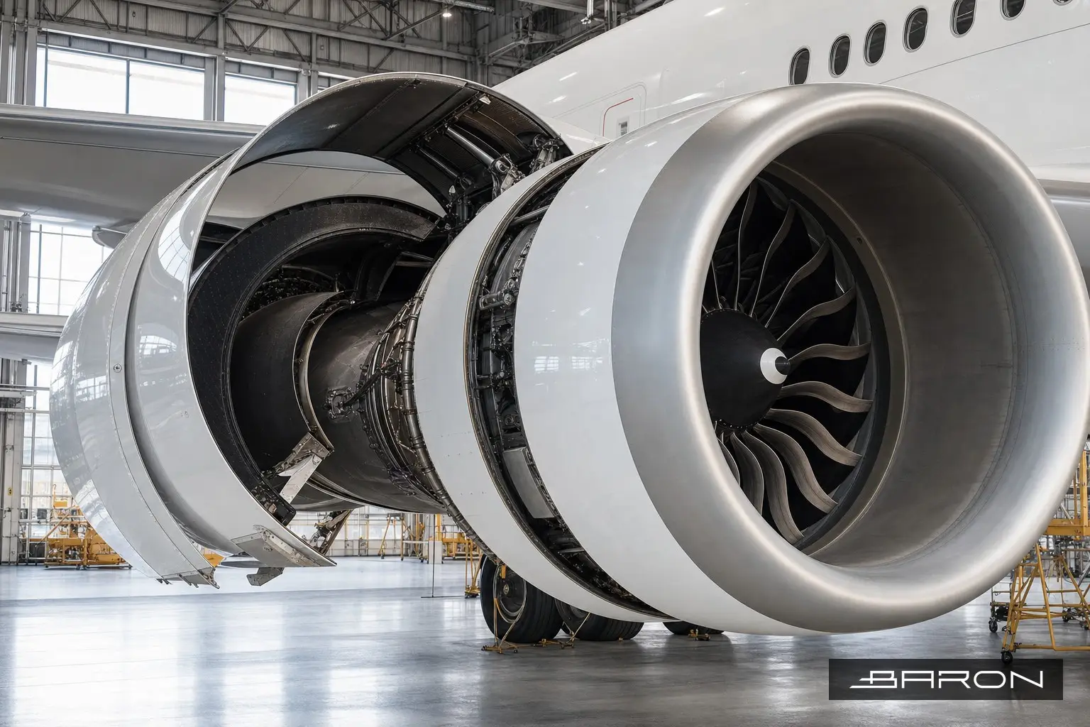 Jet engine nacelle and thrust reverser composite cowl panels inspected by infrared thermography